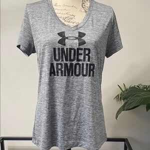 Under Armour Women's Heathered Gray Logo Tee
